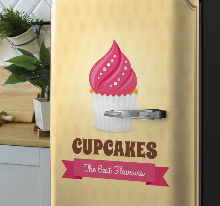 Adesivo per frigo grafica cupcake - TenStickers