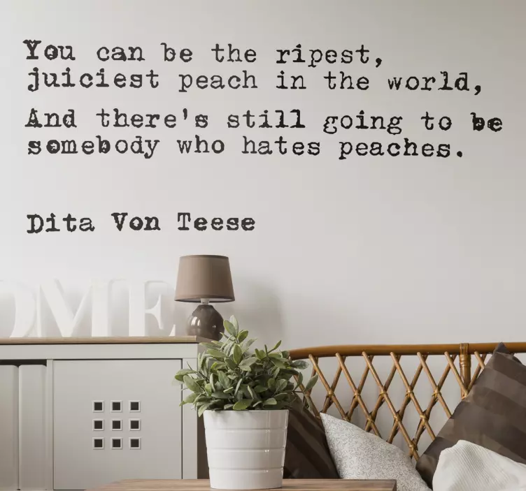 Adesivo murale citazione Dita Von Teese - TenStickers