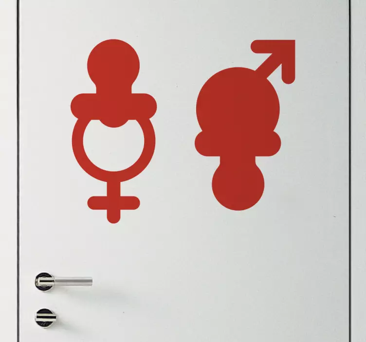 Adesivo murale ciuccio bimbo e bimba - TenStickers