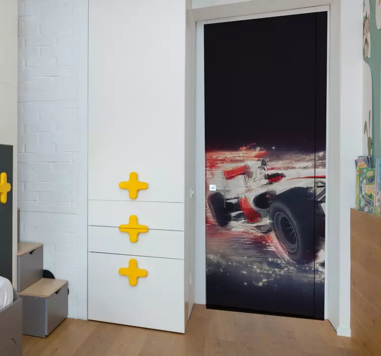 Adesivo murale con auto sportiva - TenStickers