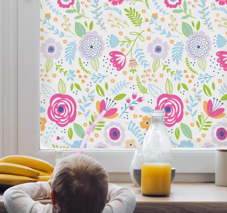 Adesivo murale con fiori e piante - TenStickers