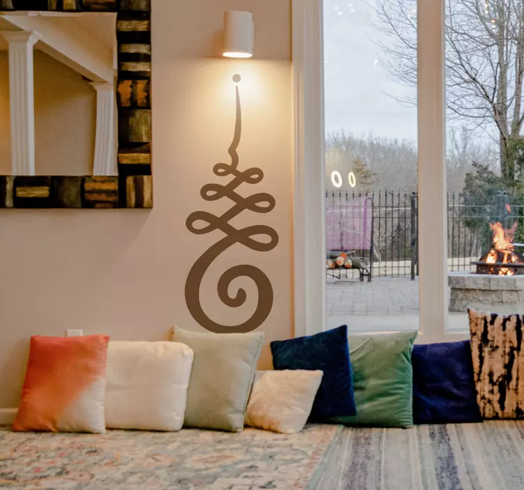 Adesivo murale con il simbolo unalome - TenStickers