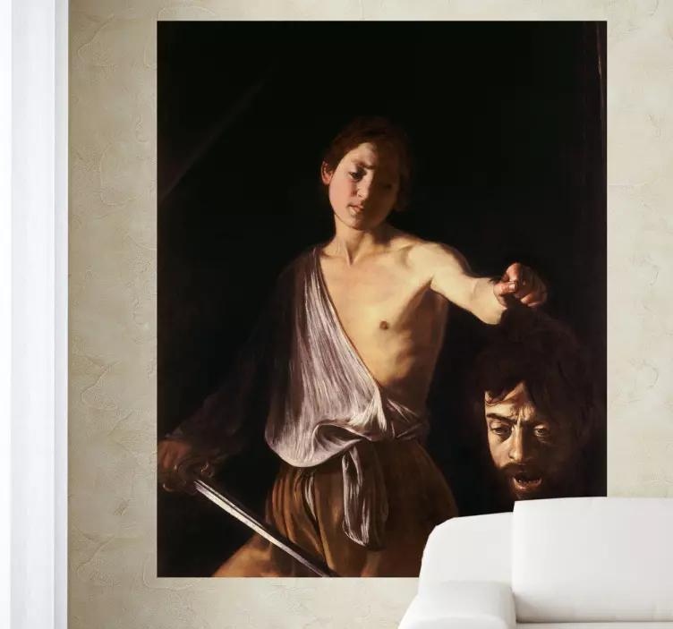 Adesivo murale Davide Golia Caravaggio - TenStickers