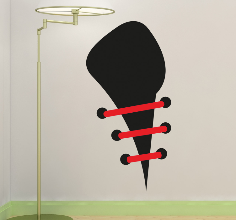 Adesivo murale effetto lacci scarpa - TenStickers