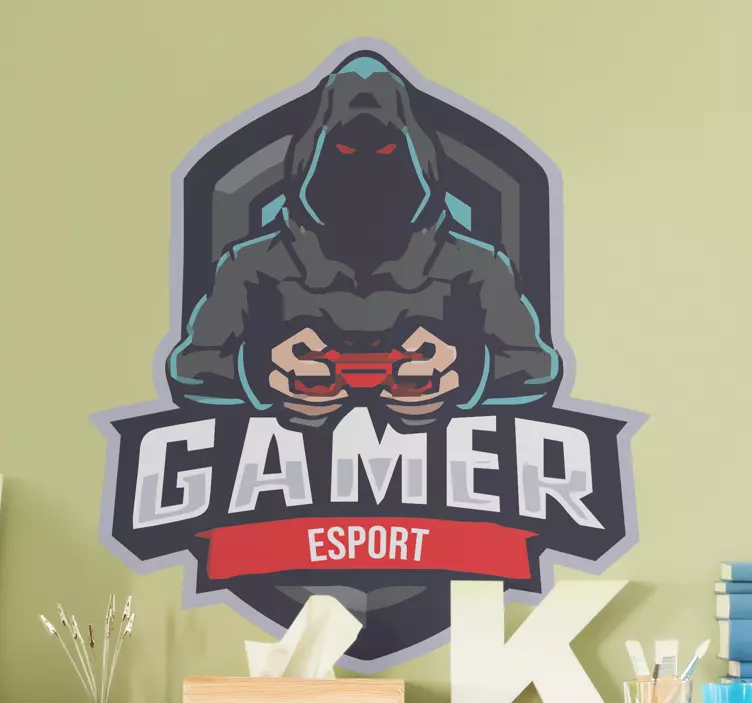 Adesivo murale emblema gamer esport - TenStickers
