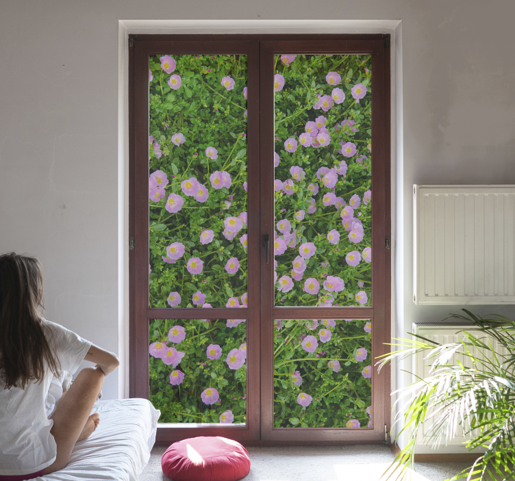 Pellicola privacy finestre fiori polacchi - TenStickers
