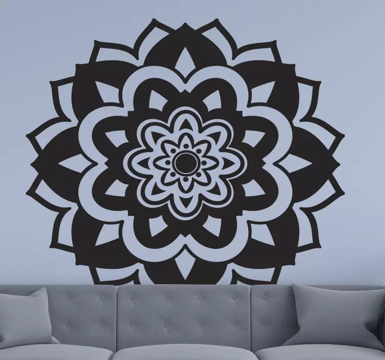 Adesivo floreale Fiore mandala per lo yoga - TenStickers