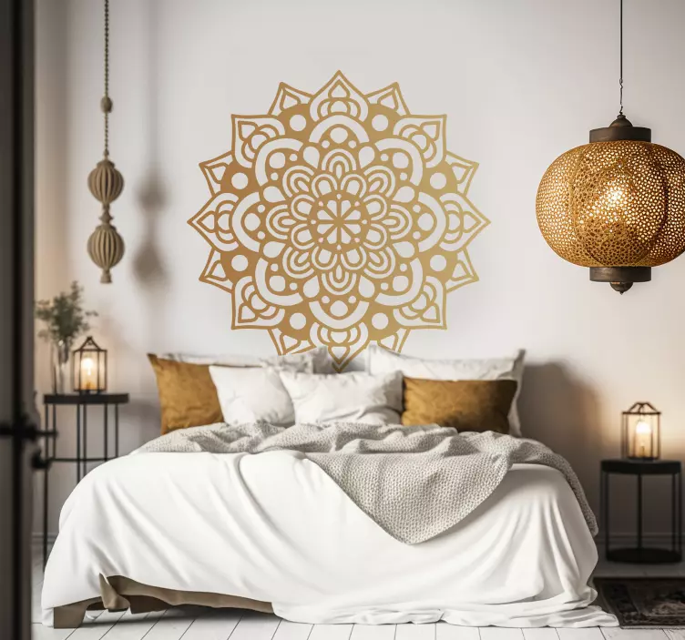 Adesivo floreale Mandala arabesco di lusso - TenStickers