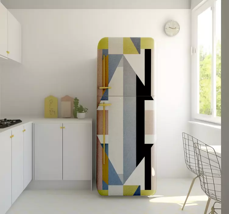 Adesivo frigo geometria astratta - TenStickers