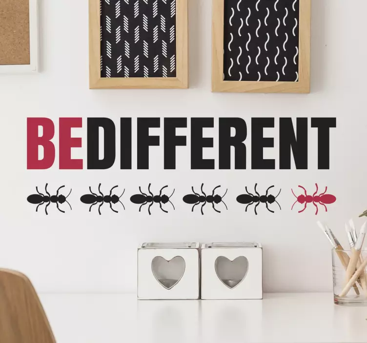 Adesivo murale formiche be different - TenStickers