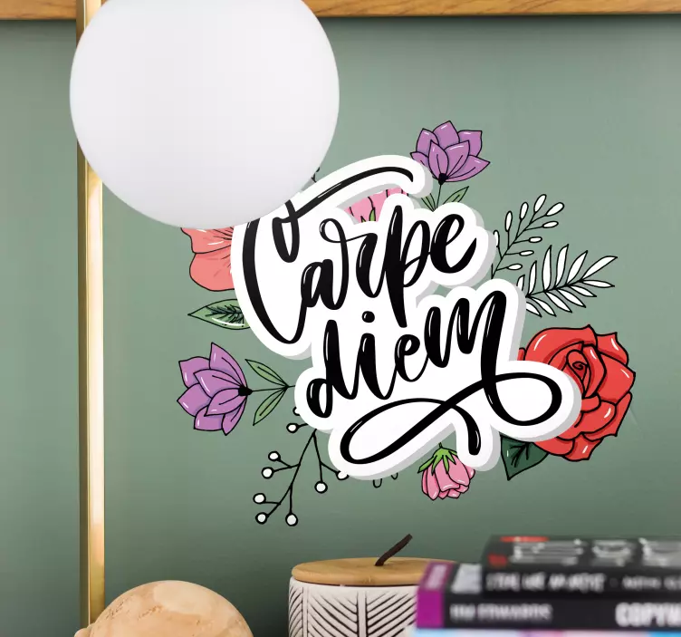 Adesivo frase celebre citazione artistica floreale - TenStickers