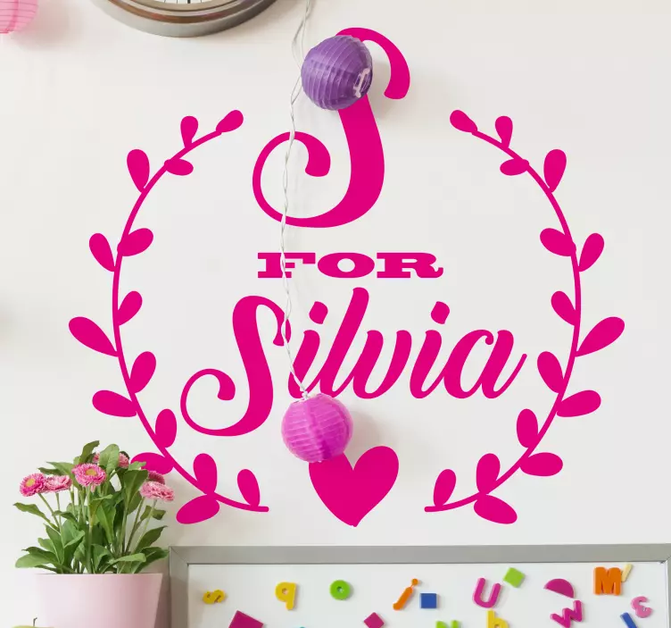 Adesivo frase celebre design del nome personalizzato - TenStickers