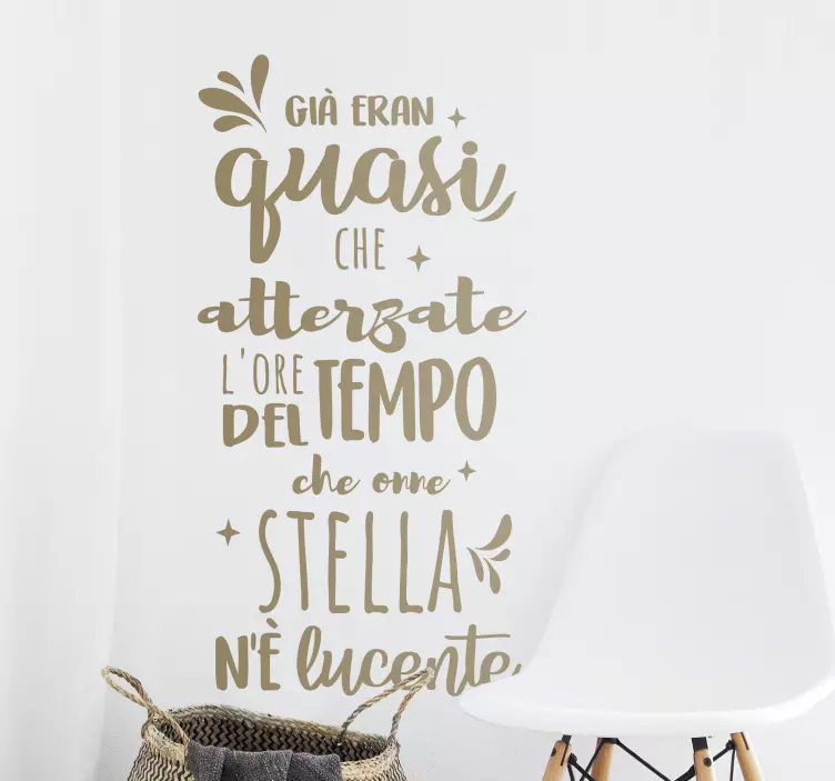 Adesivo murale frase celebre Guido Cavalcanti - TenStickers