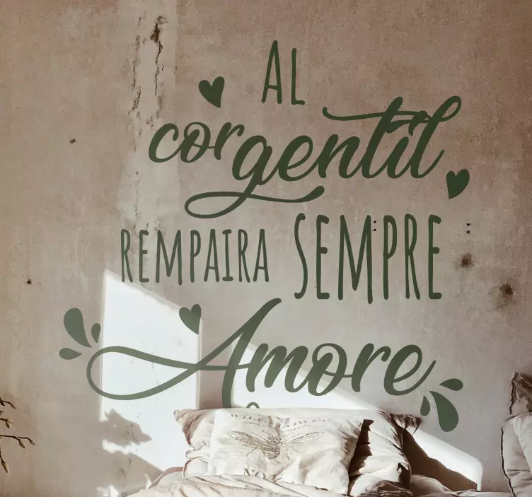 Adesivo murale frase celebre Guido Guinizelli - TenStickers