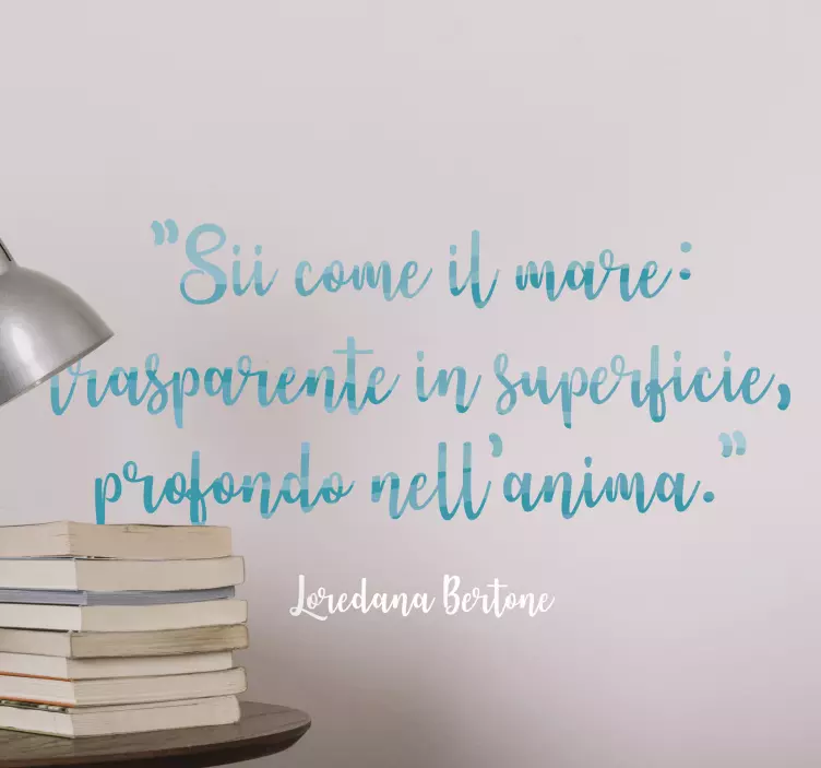 Adesivo murale frase mare - TenStickers