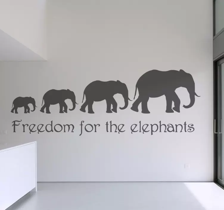 Adesivo murale freedom elephants - TenStickers