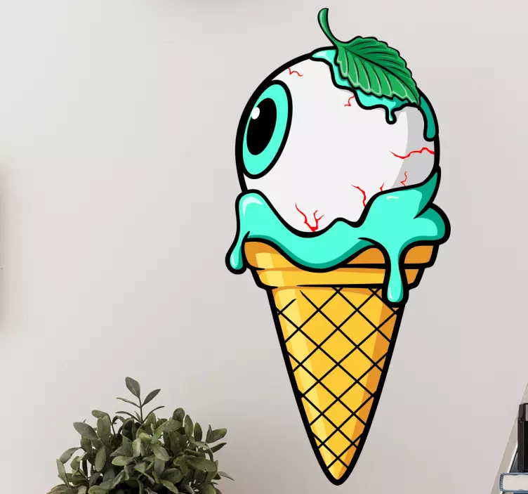 Adesivo murale gelato con occhio - TenStickers
