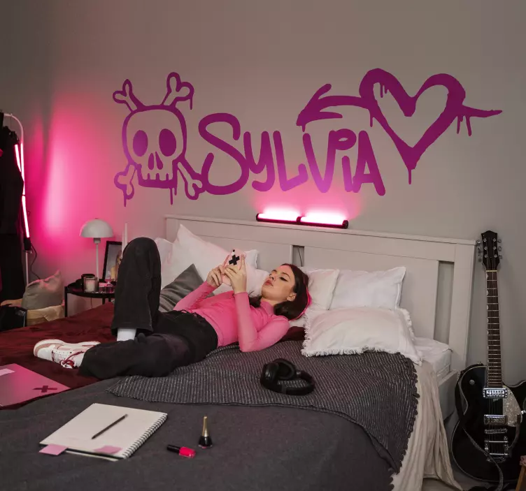 Adesivo graffiti morte e amore graffiti - TenStickers