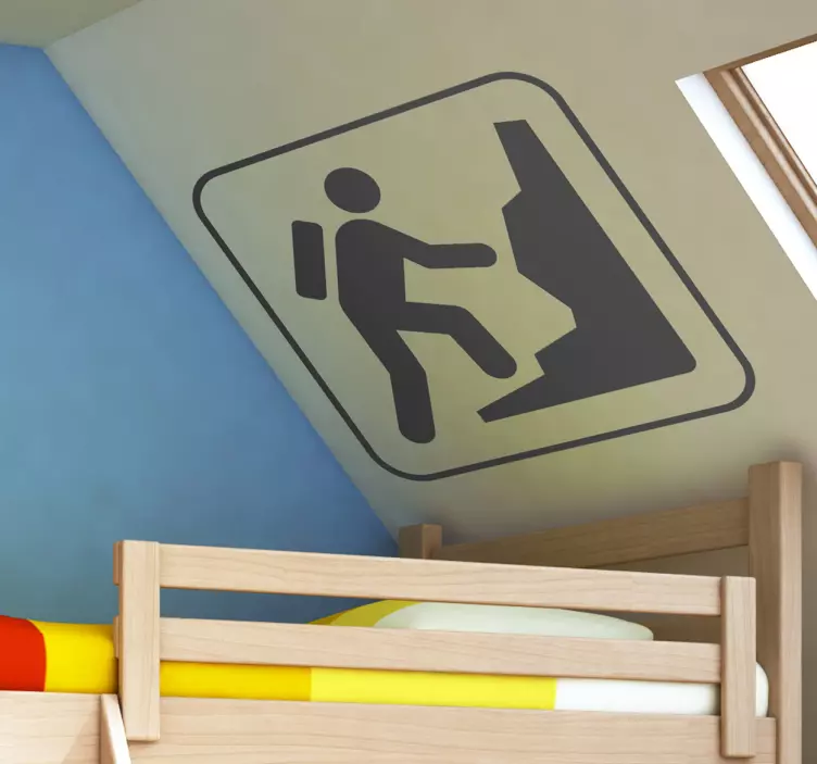Adesivo murale icona scalatore - TenStickers
