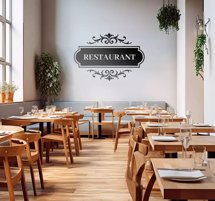 Adesivo insegna ristorante personalizzabile - TenStickers