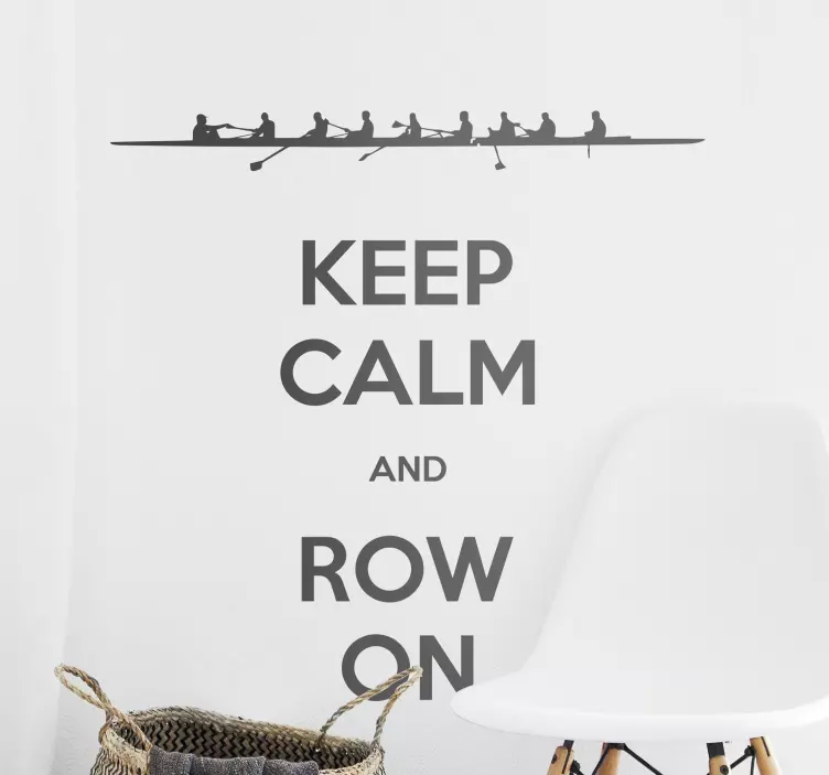 Adesivo murale Keep Calm and Row On - TenStickers