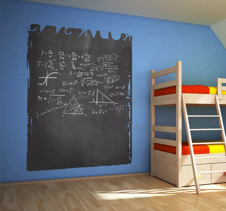 Adesivo murale lavagna foglio grunge - TenStickers