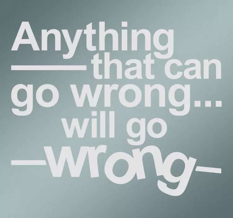 Adesivo murale Legge di Murphy - TenStickers