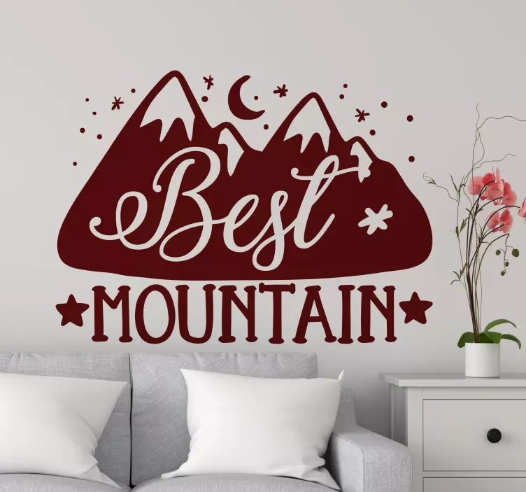Adesivo località il miglior arredamento di montagna - TenStickers