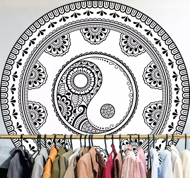 Wall sticker mandala yin yang - TenStickers