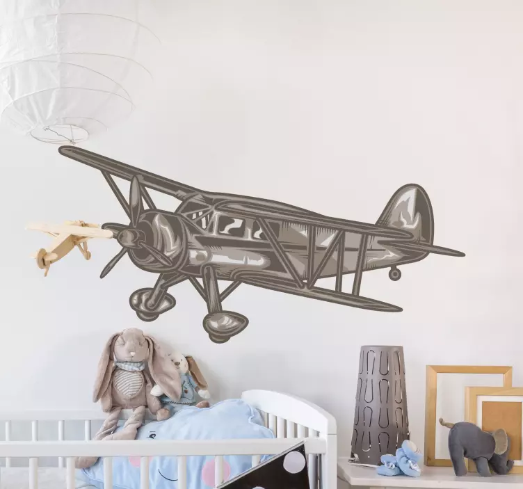 Adesivo località progettazione di aerei d'epoca - TenStickers