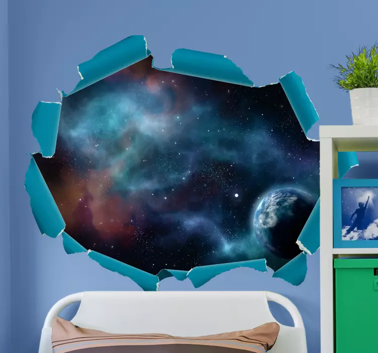 Adesivo murale soggiorno scena dell'universo cosmico - TenStickers