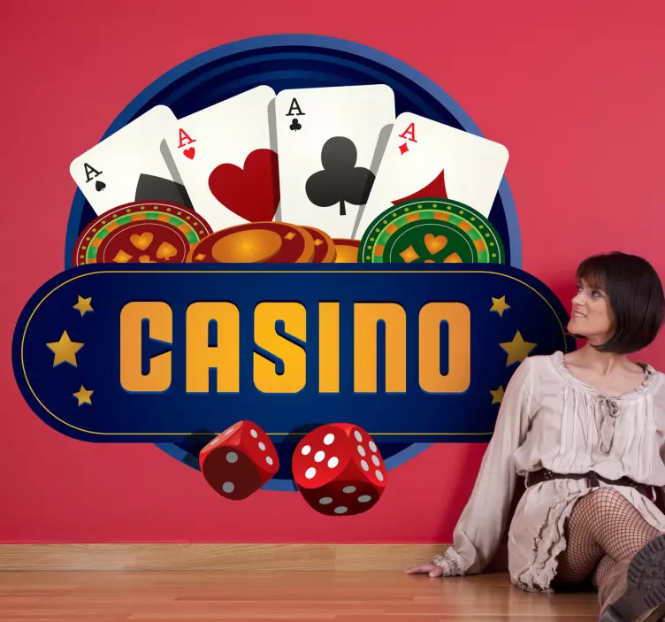 Adesivo murale logo casinò - TenStickers