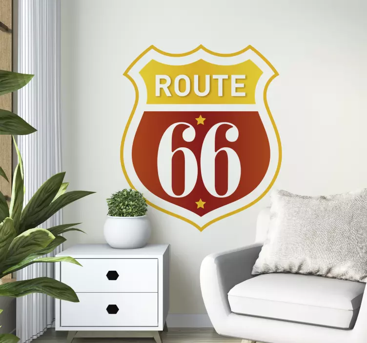 Adesivo murale Logo Route 66 - TenStickers