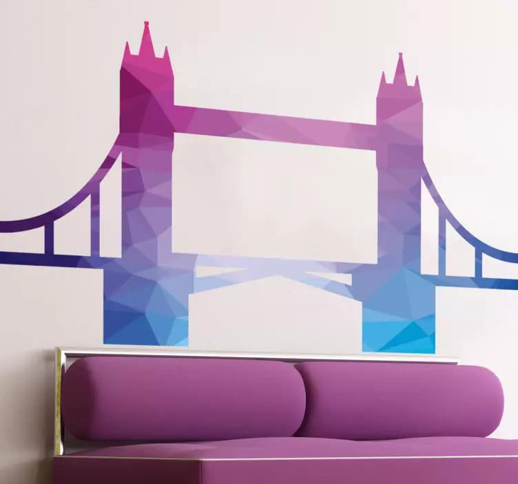 Adesivo murale London Bridge Acquerelli - TenStickers