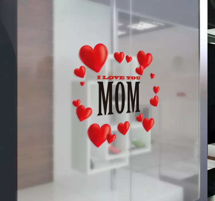 Adesivo murale Love you Mom - TenStickers