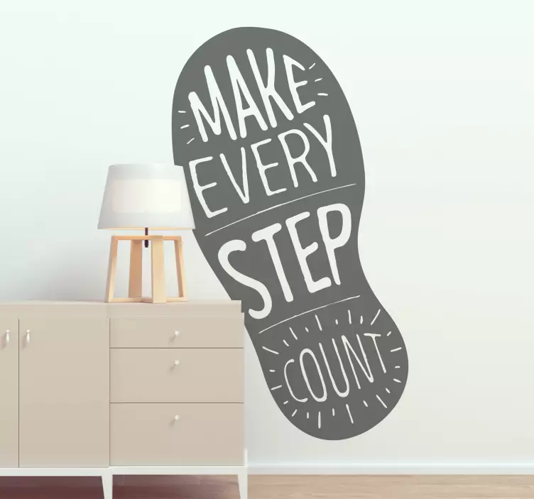 Adesivo murale make every step count - TenStickers