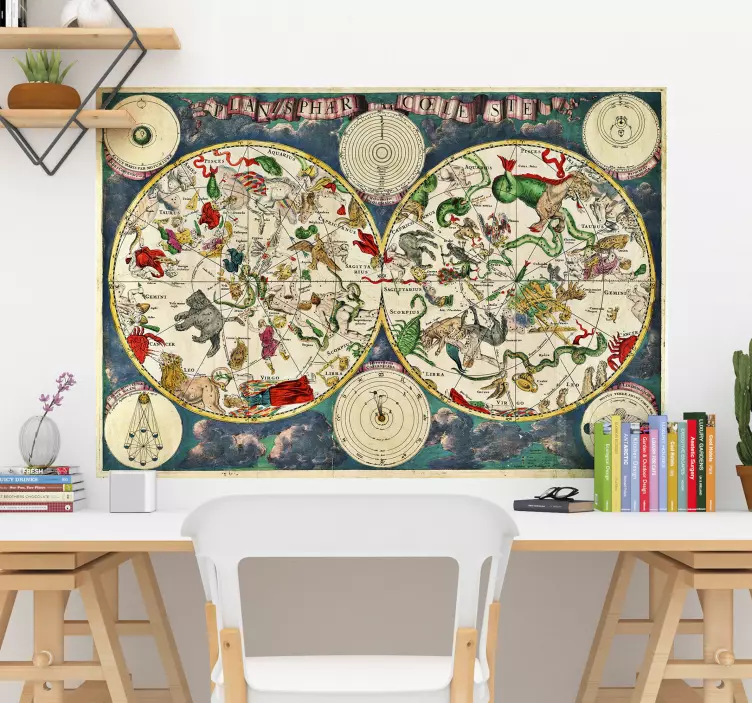 Adesivo murale mappa stellare - TenStickers