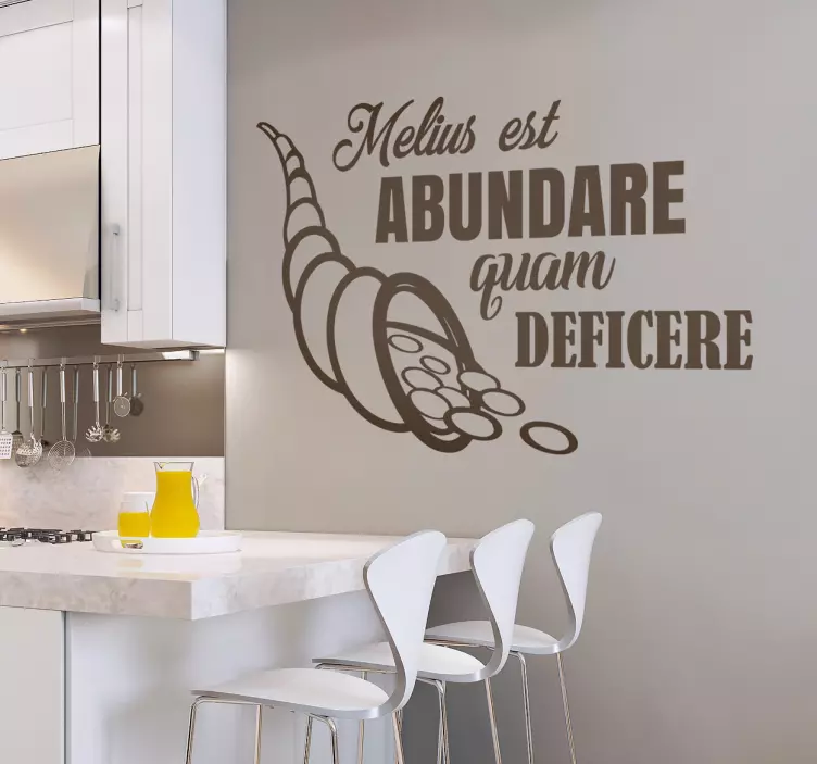 Adesivo murale "Melius est abundare quam deficere" - TenStickers