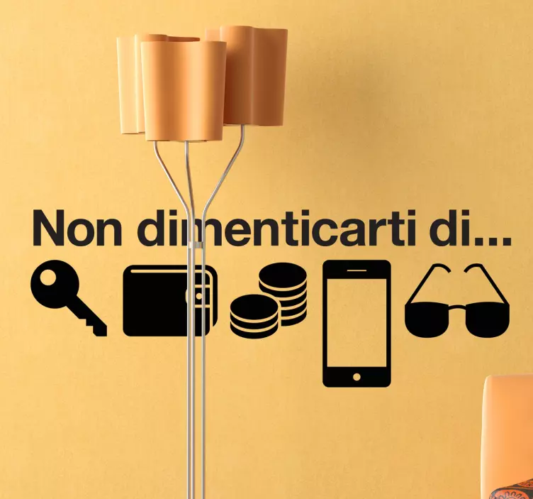 Adesivo murali soggiorno non dimenticarti di - TenStickers