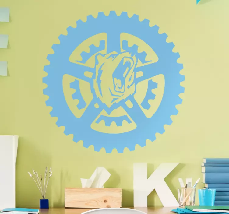 Adesivo murale orso bicicletta - TenStickers