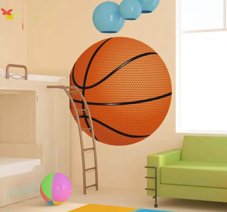 Adesivo murale pallone basket - TenStickers