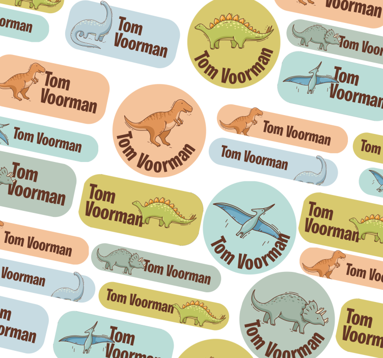 Adesivo personalizzato progetti di scuola di dinosauri - TenStickers