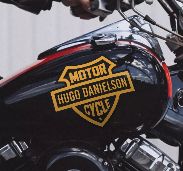Adesivo moto personalizzato scudo classico - TenStickers