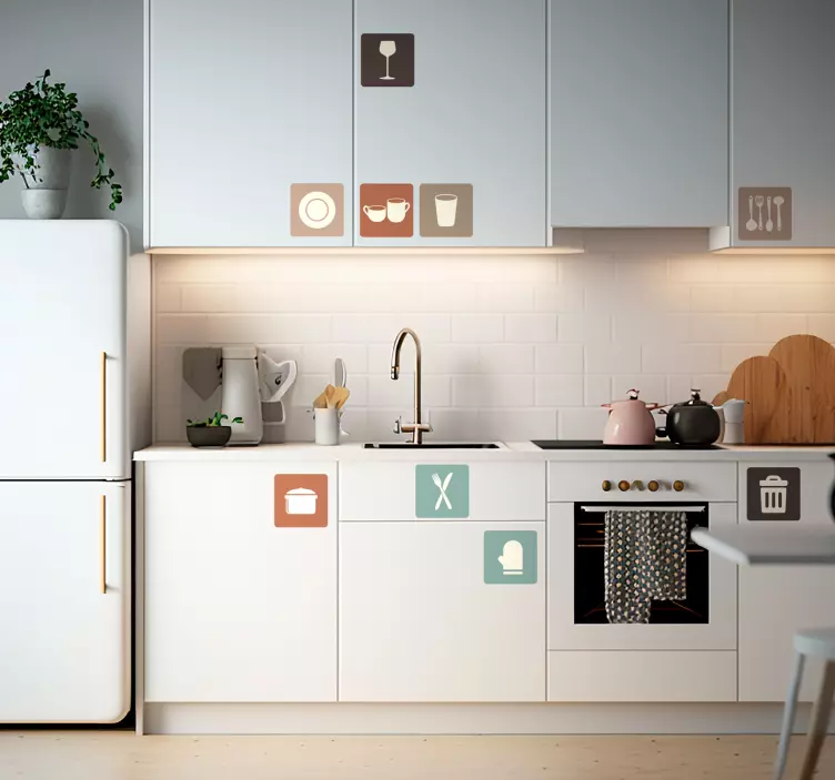 Adesivo posate icona cassetti da cucina - TenStickers