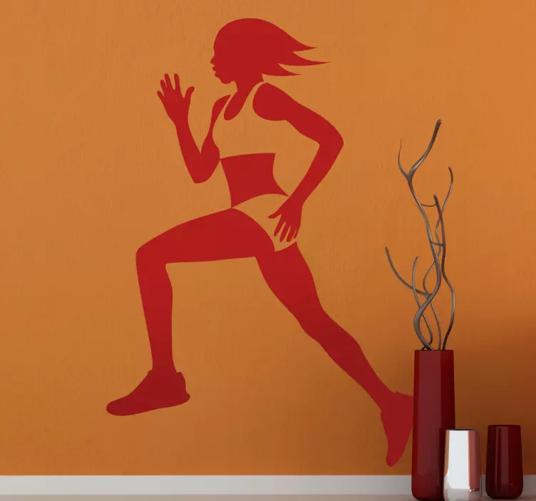 Adesivo murale ragazza jogging - TenStickers