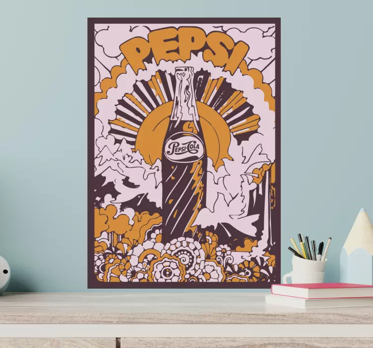 Adesivo murale rugby arte vintage della soda - TenStickers