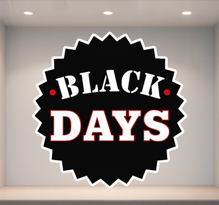 Adesivo Black Friday circolare Black Days - TenStickers