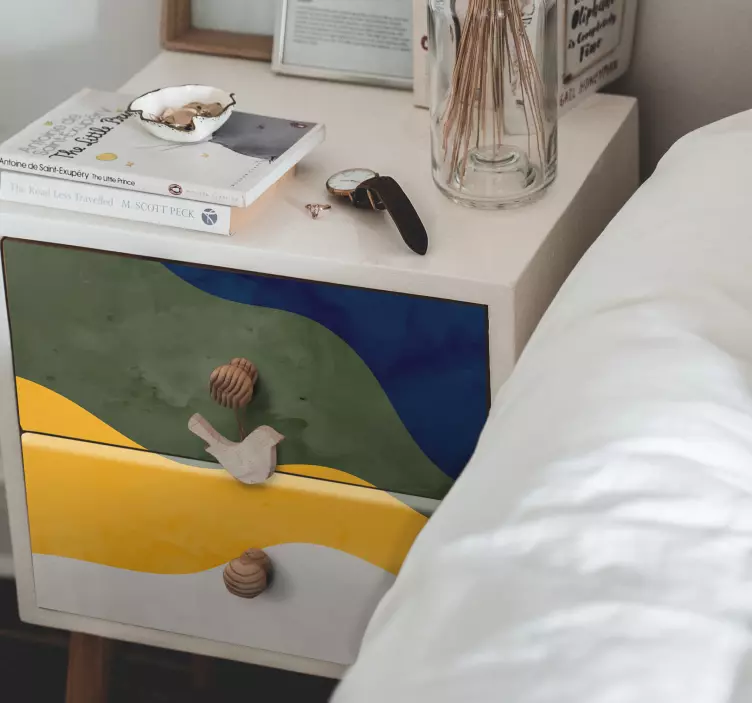 Adesivo murale rugby elementi onde vivaci - TenStickers