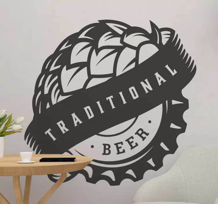 Adesivo murale rugby emblema birra tradizionale - TenStickers