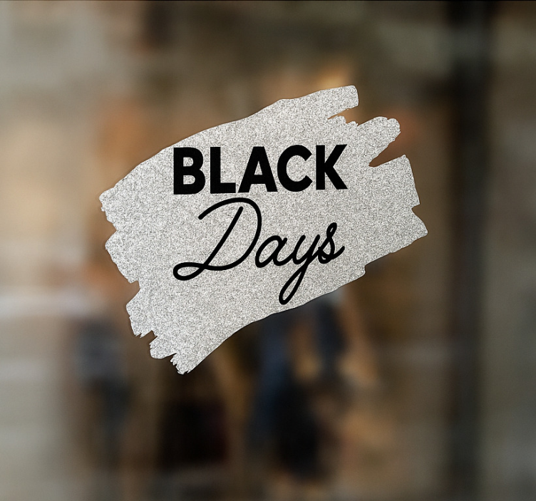 Adesivo Black Friday grigio Black Days - TenStickers